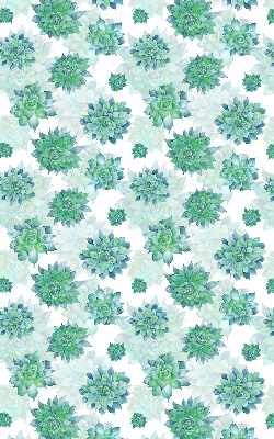 Binnenrolgordijn voor raam in groene bloemenprint