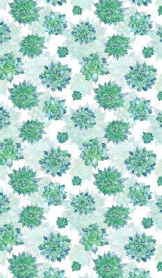 Binnenrolgordijn voor raam in groene bloemenprint