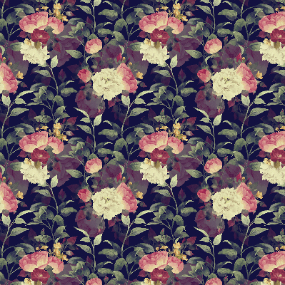 Rolgordijn voor raam met bloemenprint