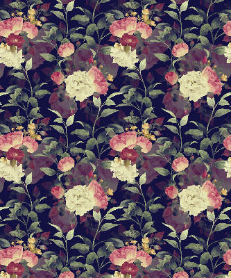 Rolgordijn voor raam met bloemenprint