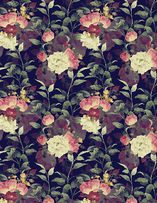 Rolgordijn voor raam met bloemenprint