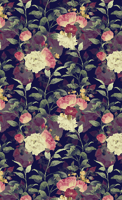 Rolgordijn voor raam met bloemenprint