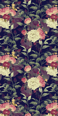 Rolgordijn voor raam met bloemenprint