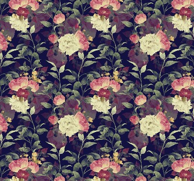 Rolgordijn voor raam met bloemenprint