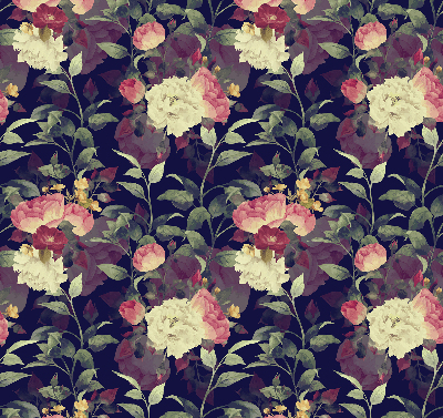 Rolgordijn voor raam met bloemenprint