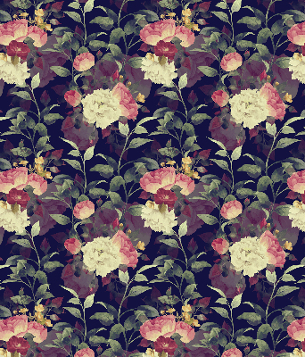 Rolgordijn voor raam met bloemenprint