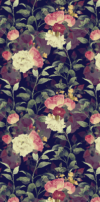 Rolgordijn voor raam met bloemenprint