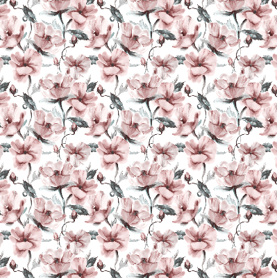 Binnenrolgordijn voor raam met roze bloemen