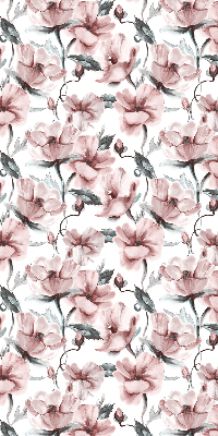 Binnenrolgordijn voor raam met roze bloemen