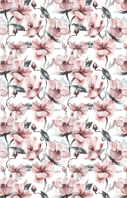 Binnenrolgordijn voor raam met roze bloemen