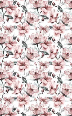 Binnenrolgordijn voor raam met roze bloemen