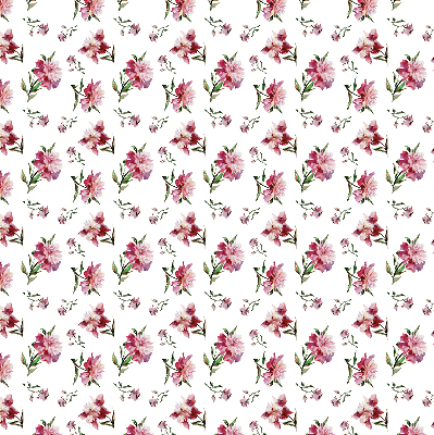 Rolgordijn voor balkondeur met roze bloemenprint