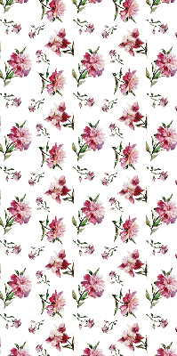 Rolgordijn voor balkondeur met roze bloemenprint