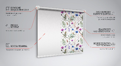 Binnenrolgordijn in kleurrijke bloemen