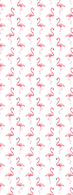 Binnenrolgordijn voor raam met flamingoprint