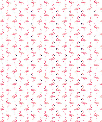 Binnenrolgordijn voor raam met flamingoprint