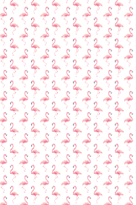 Binnenrolgordijn voor raam met flamingoprint