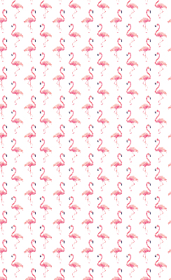 Binnenrolgordijn voor raam met flamingoprint