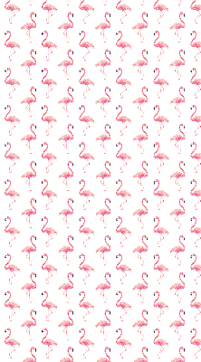 Binnenrolgordijn voor raam met flamingoprint