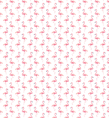 Binnenrolgordijn voor raam met flamingoprint