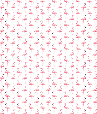 Binnenrolgordijn voor raam met flamingoprint