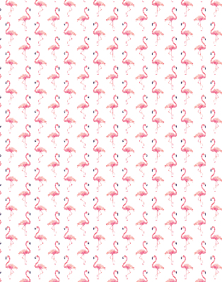 Binnenrolgordijn voor raam met flamingoprint