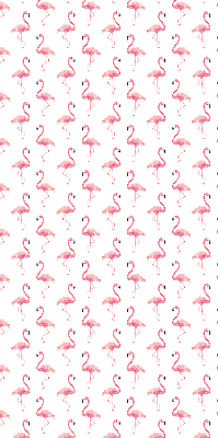 Binnenrolgordijn voor raam met flamingoprint