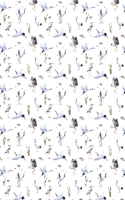 Stoffen rolgordijn met print van reigers