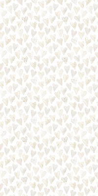 Binnengordijn met beige hartjes