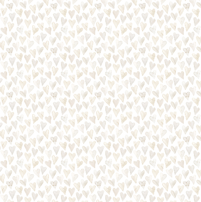 Binnengordijn met beige hartjes