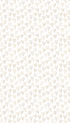 Binnengordijn met beige hartjes