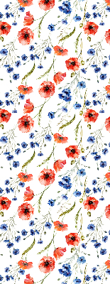 Rolgordijn voor balkondeur Papaver