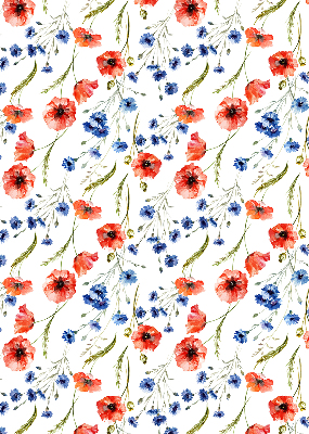 Rolgordijn voor balkondeur Papaver