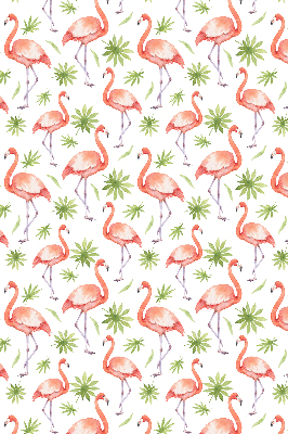 Stoffen rolgordijn met flamingo's en bladeren