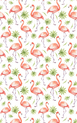 Stoffen rolgordijn met flamingo's en bladeren
