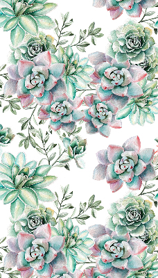 Binnengordijn met groene planten