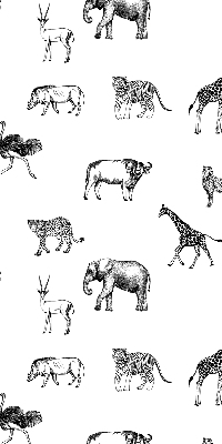 Rolgordijn voor raam met dierenprint