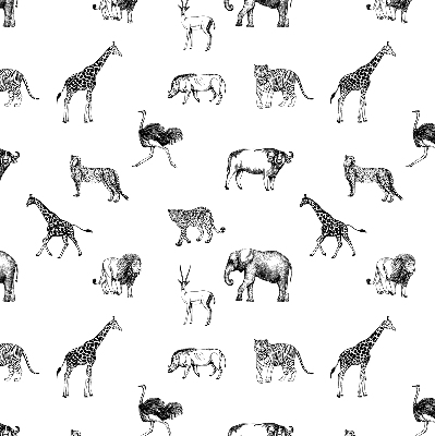 Rolgordijn voor raam met dierenprint