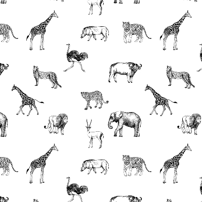 Rolgordijn voor raam met dierenprint