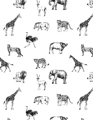 Rolgordijn voor raam met dierenprint