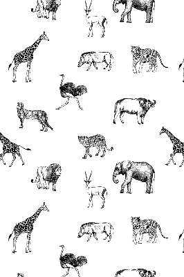Rolgordijn voor raam met dierenprint