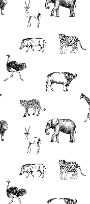 Rolgordijn voor raam met dierenprint