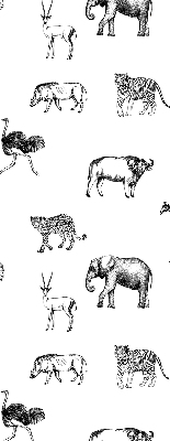 Rolgordijn voor raam met dierenprint