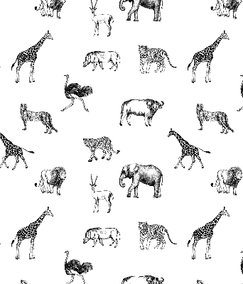 Rolgordijn voor raam met dierenprint