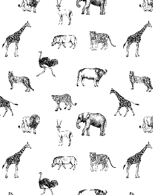 Rolgordijn voor raam met dierenprint