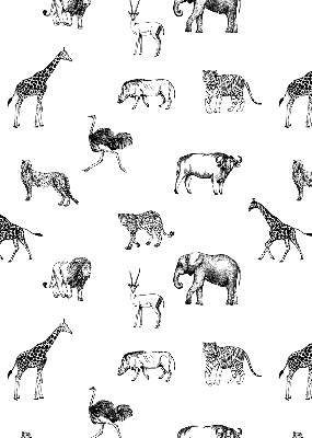 Rolgordijn voor raam met dierenprint