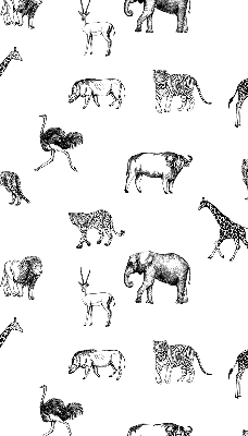 Rolgordijn voor raam met dierenprint