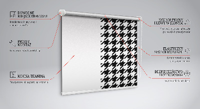 Binnenrolgordijn voor raam met geometrisch patroon