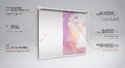 Rolgordijn voor raam met artistieke verfspatprint