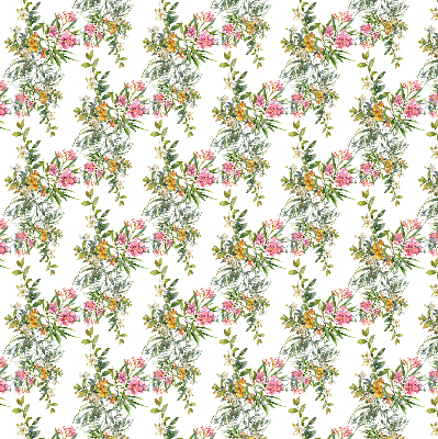 Rolgordijn voor balkondeur met bloemenmotief